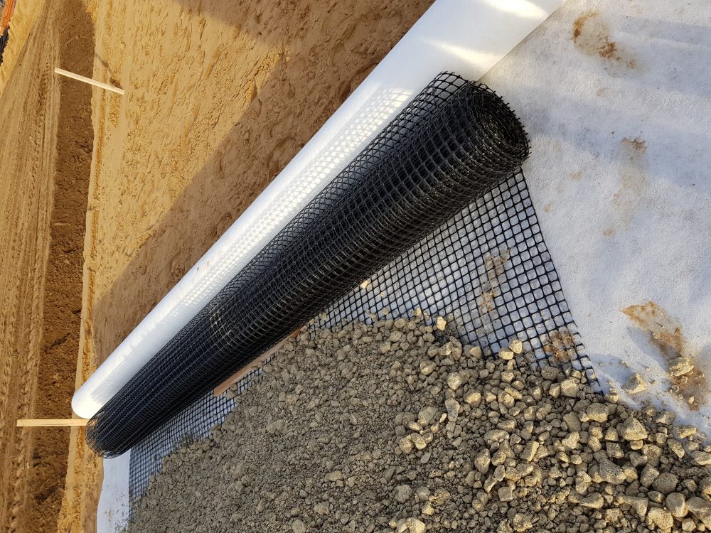 Dviašių geotinklų įrengimas